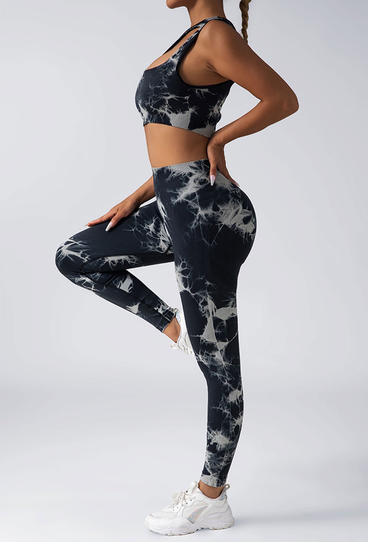 3-Pack Seamless Tie-Dye – High Waist Bootcut Scrunch Butt Leggings, Moisture-Wicking & Squat Proof Workout Leggings Activewear | Infinity Bazaar