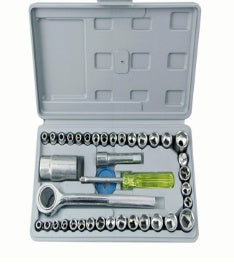 40-Piece Manual Hardware Tool Set – Socket Wrench & Machine Repair Kit with Steam Protection Case | Infinity Bazaar