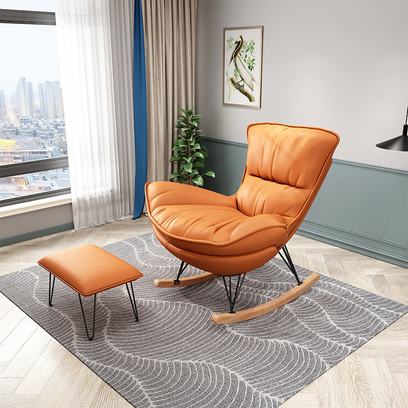 Casual Fashion Reclining Rocking Chair Couch – Stylish & Comfortable Solid Wood Design