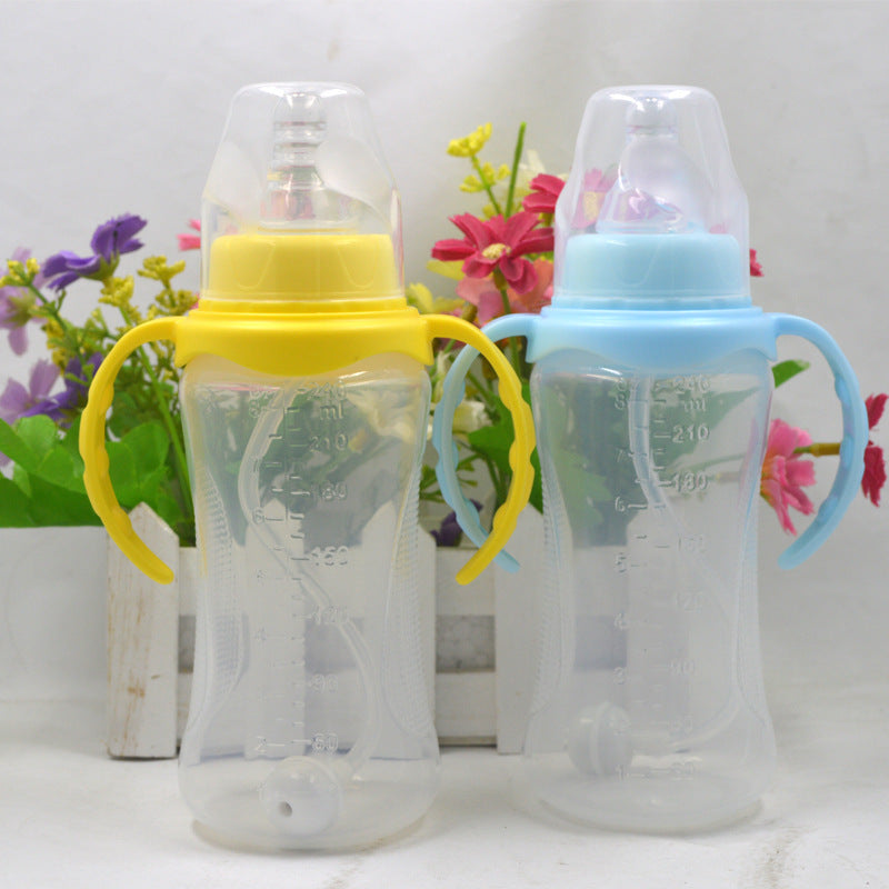 240ML Baby Feeding Bottle – BPA-Free PP Material in Blue, Pink, Yellow & Green | Infinity Bazaar