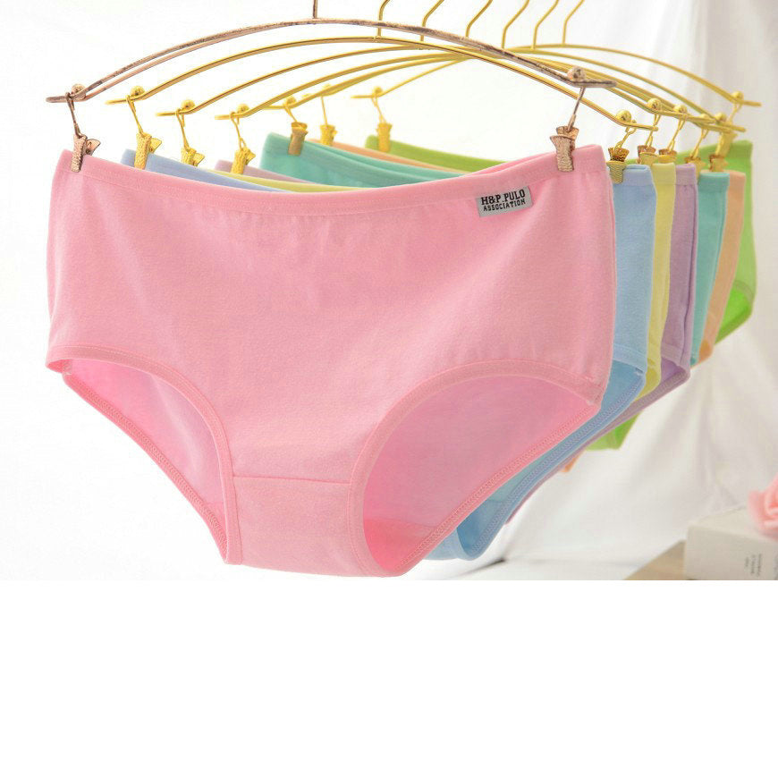 Women's underwear cotton mid-waist plus size cotton