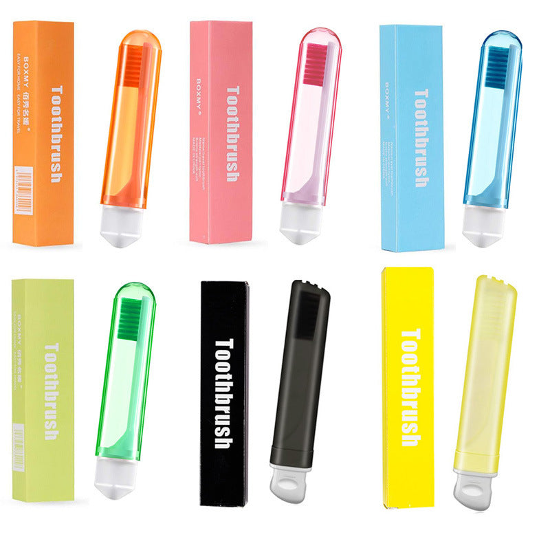 6-Pack Portable Folding Travel Toothbrushes – Soft Bristle Manual Toothbrush Set for Adults, Compact Design for On-the-Go Oral Care | Infinity Bazaar