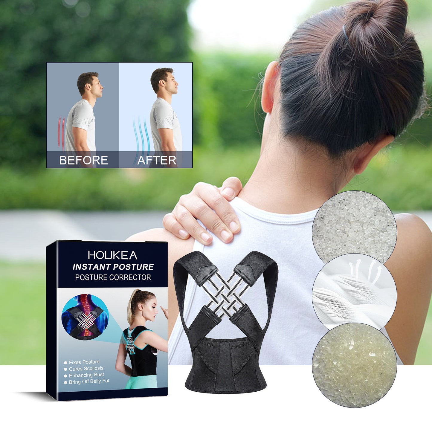 Back Support Posture Brace – Breathable & Comfortable Design for Improved Posture