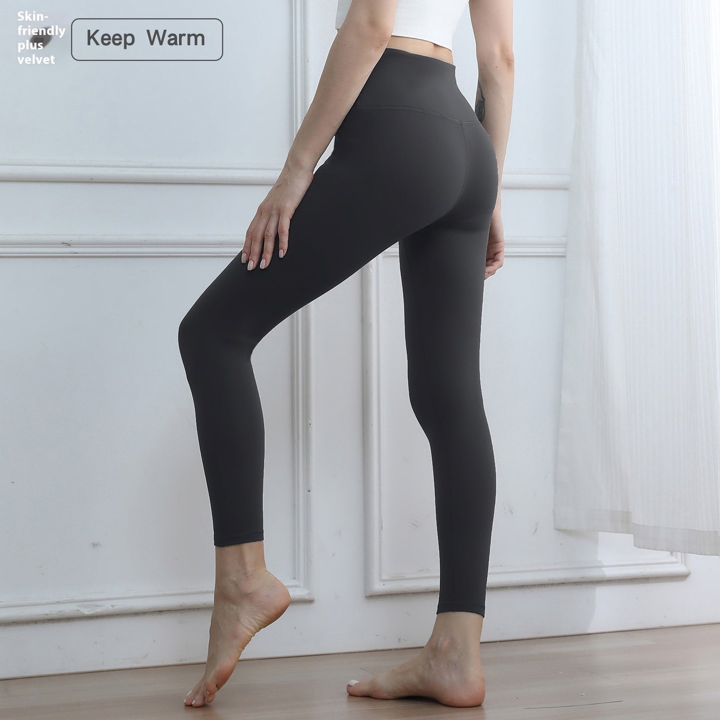 7A Thickened Fleece-Lined Traceless Yoga Pants for Women – High-Waisted Seamless Leggings for Winter Fitness & Outdoor Wear | Infinity Bazaar