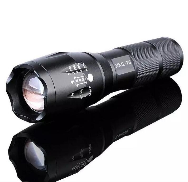 Led Zoom Flashlight Torch Tactical 5000 Lumens Led High Power Flashlights AAA or 18650 battery kit