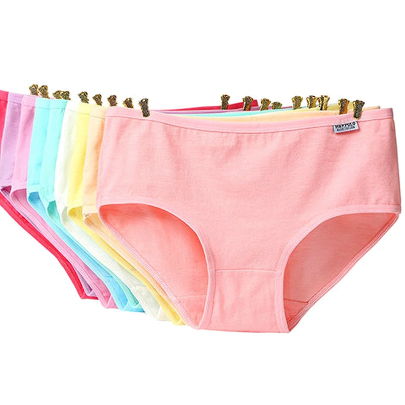 Women's underwear cotton mid-waist plus size cotton