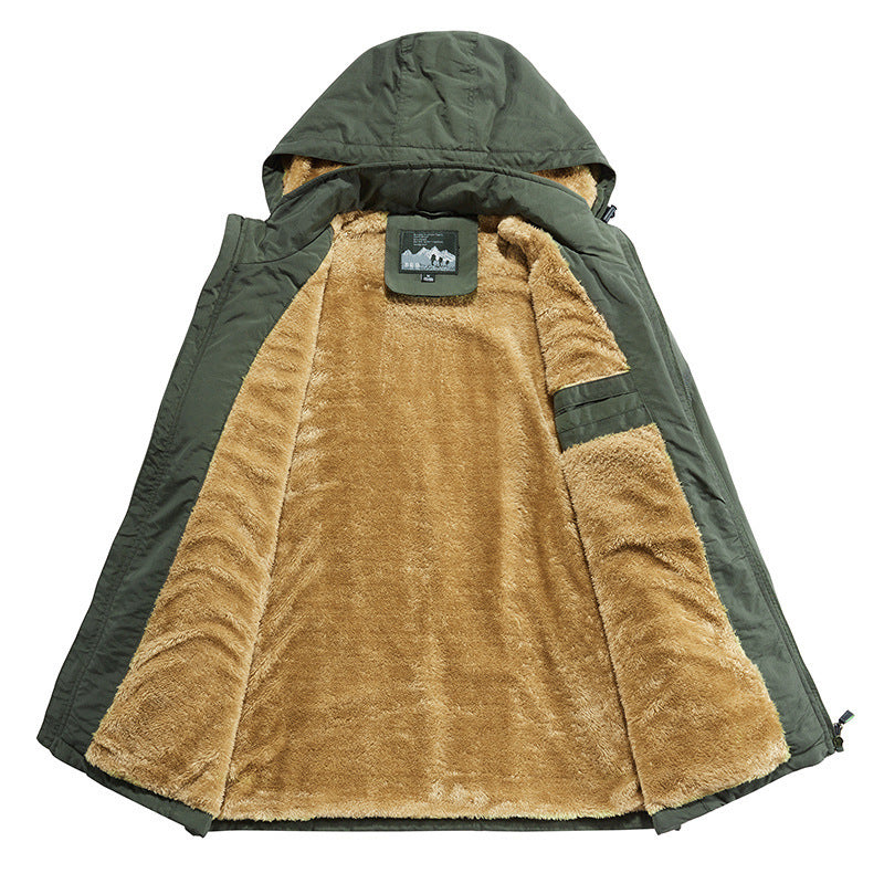 Men's Casual Outdoor Quick-Drying Breathable Plus Fleece Jacket