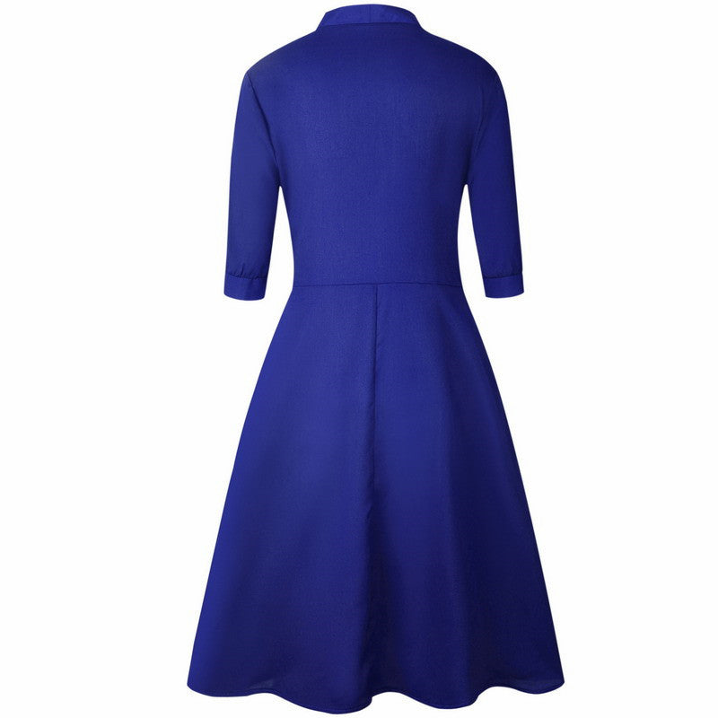 Women’s OL Style Faux Two-Piece Stitching Dress – Commuter Chic | Infinity Bazaar