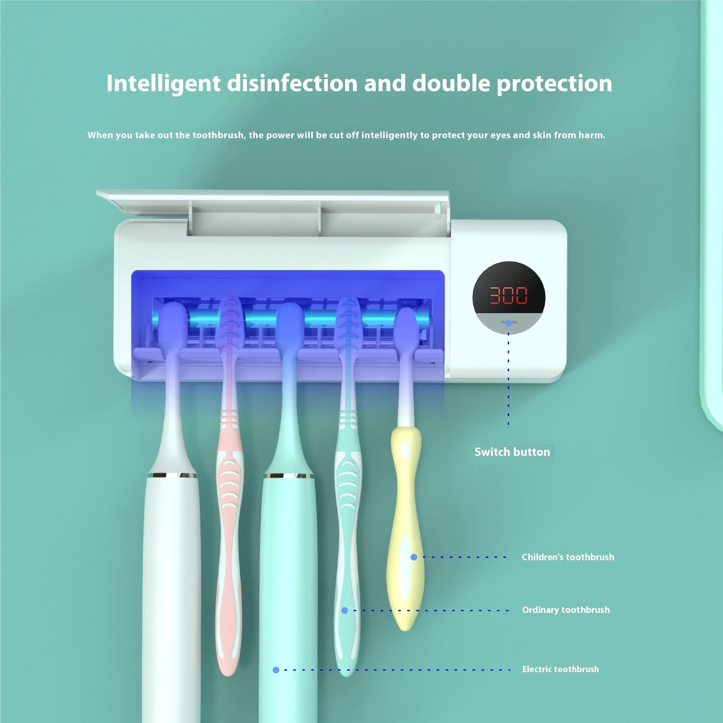 Plastic Acrylic Toothbrush Sterilizer Household Rechargeable Toothbrush Sterilizer