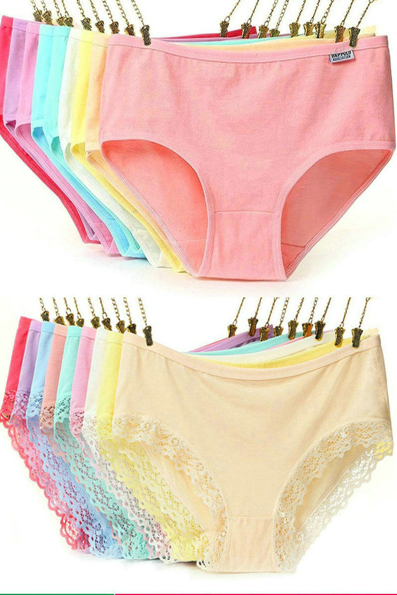 Women's underwear cotton mid-waist plus size cotton