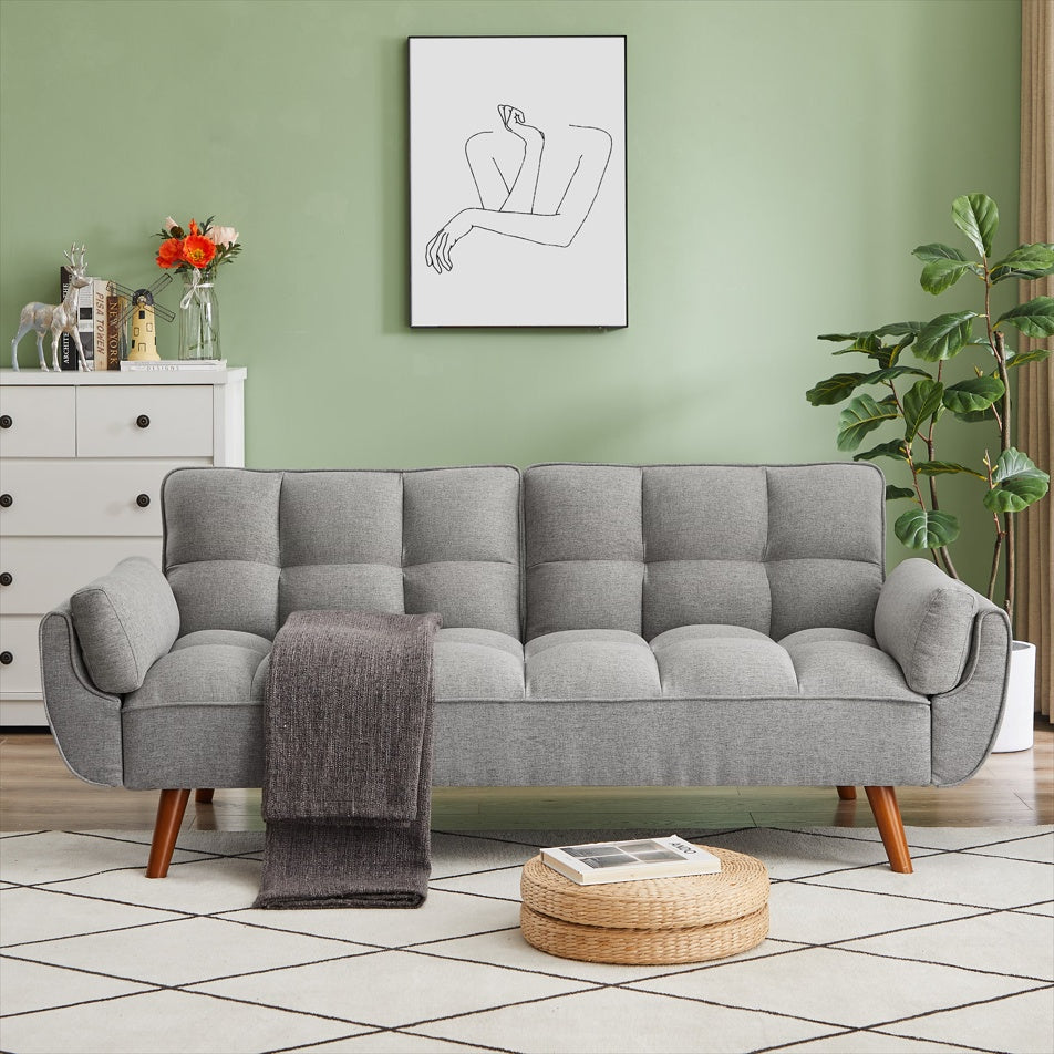 Comfy Gey Linen Sofa