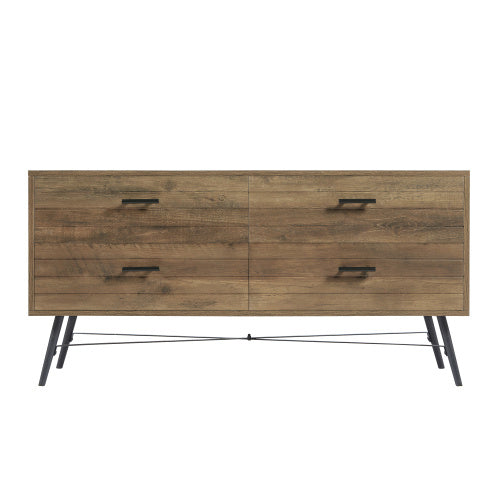 4-drawer Walnut TV Cabinet