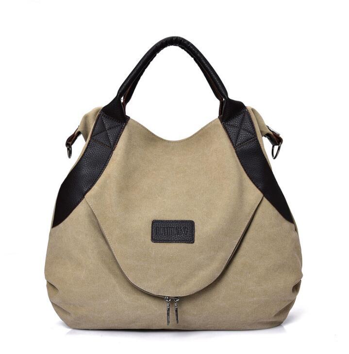 Retro Handbag with Crossbody Strap made with Canvas