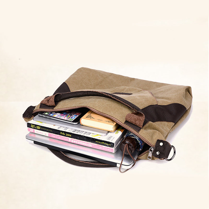 Retro Handbag with Crossbody Strap made with Canvas