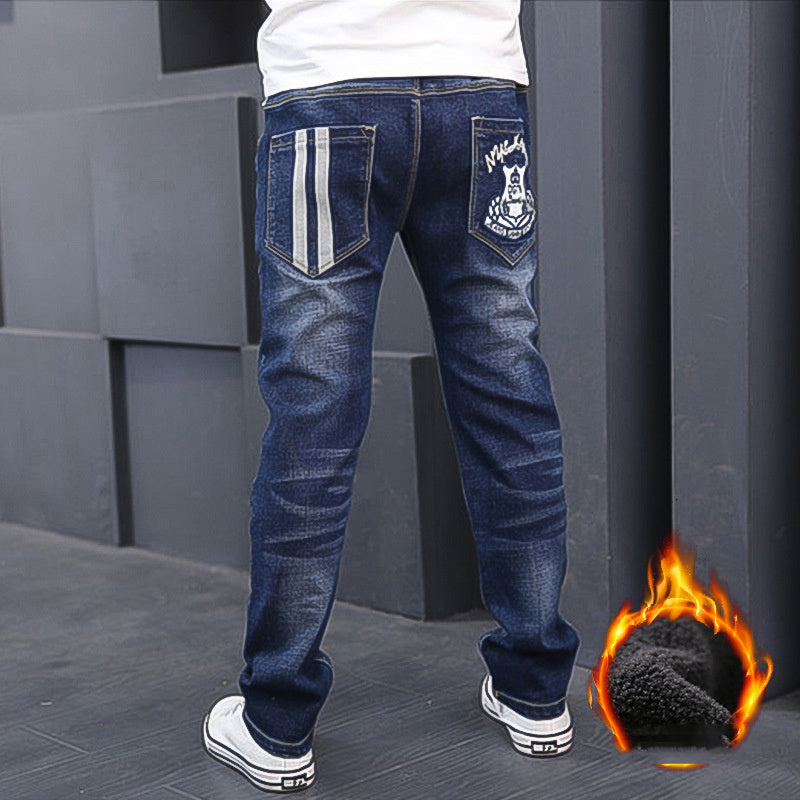 Fleece boy jeans