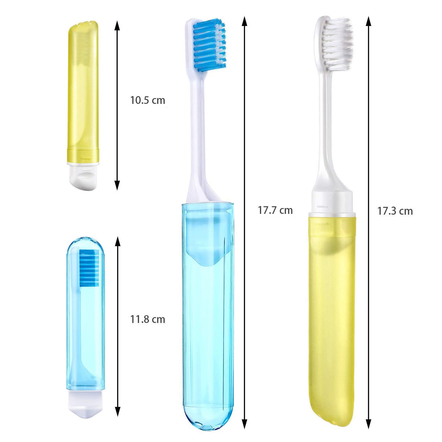 6-Pack Portable Folding Travel Toothbrushes – Soft Bristle Manual Toothbrush Set for Adults, Compact Design for On-the-Go Oral Care | Infinity Bazaar