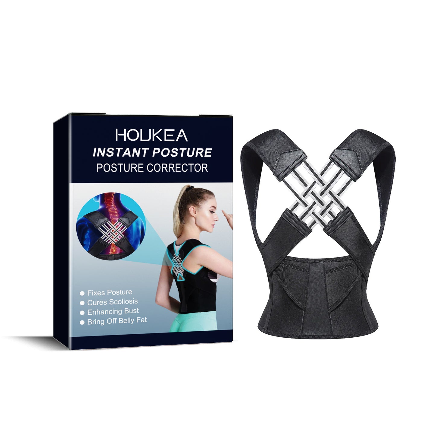 Back Support Posture Brace – Breathable & Comfortable Design for Improved Posture