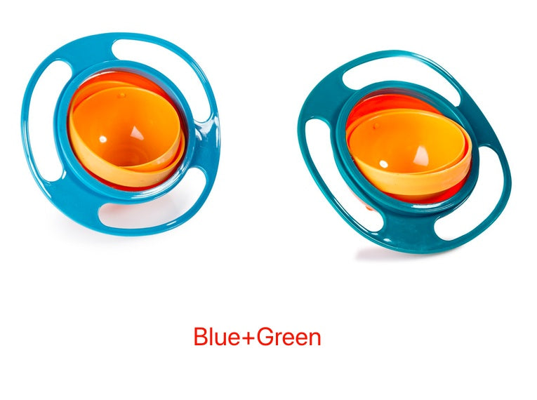360° Rotate Universal Spill-Proof Baby Bowl – Anti-Spill Gyro Bowl with Rotating Inner Dish | Infinity Bazaar