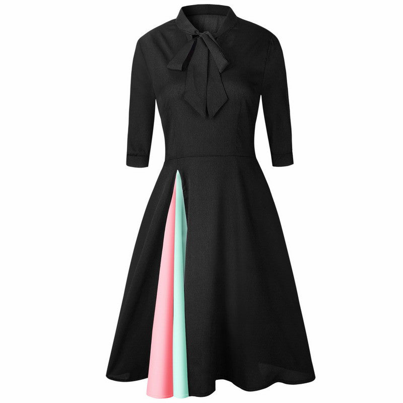 Women’s OL Style Faux Two-Piece Stitching Dress – Commuter Chic | Infinity Bazaar