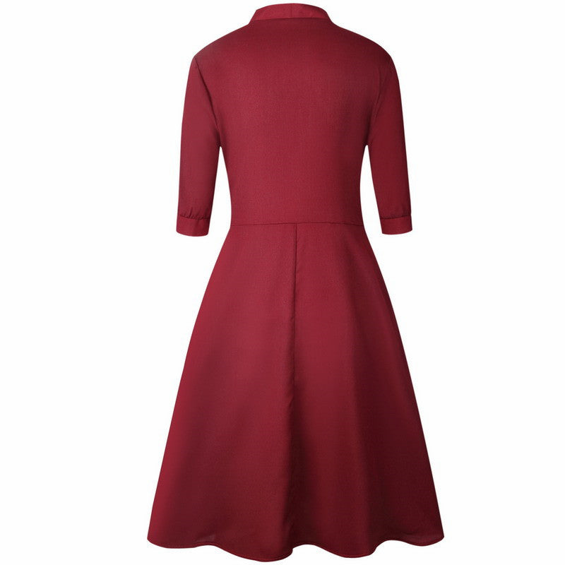 Women’s OL Style Faux Two-Piece Stitching Dress – Commuter Chic | Infinity Bazaar