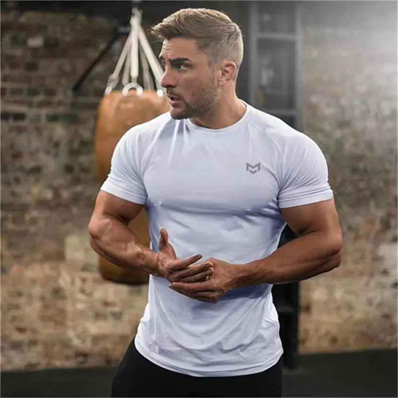 Gym Short Sleeve T Quick Dry Gym Clothes For Running & Working Out