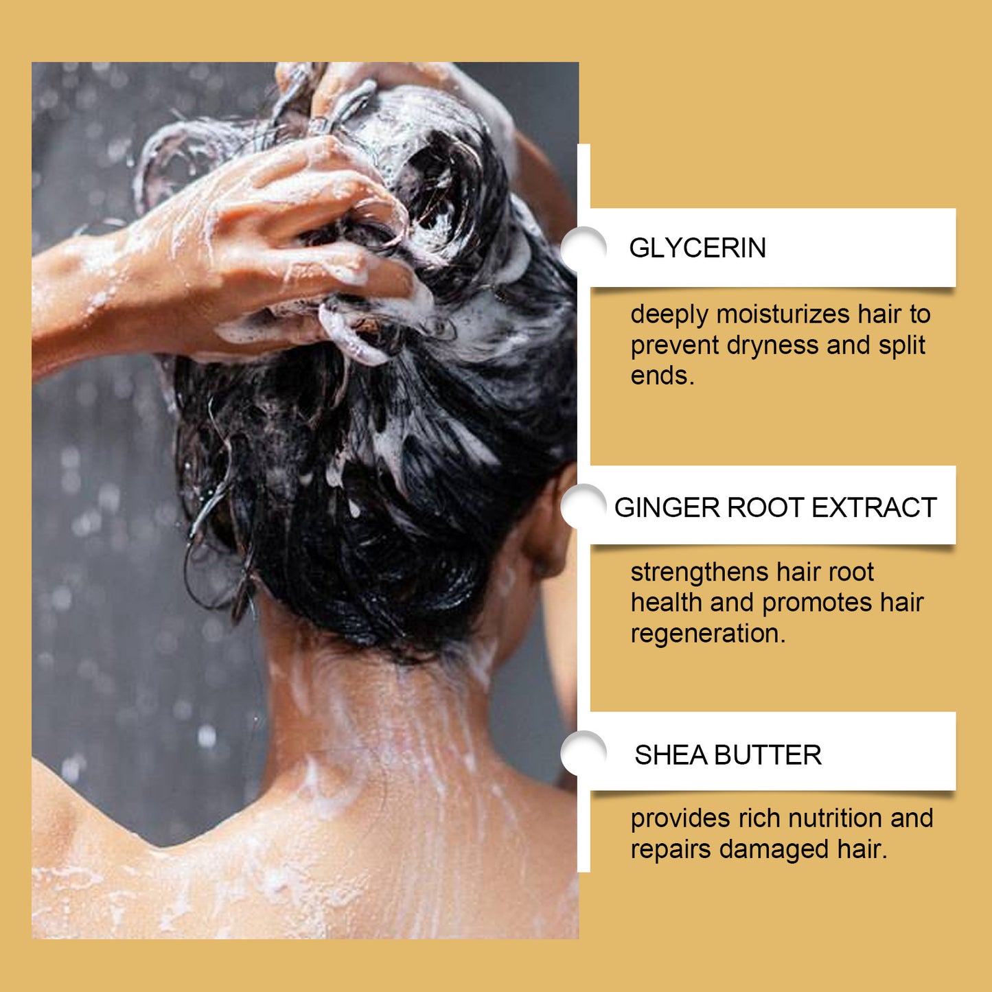Ginger Shampoo Soap Scalp Cleansing Frizz