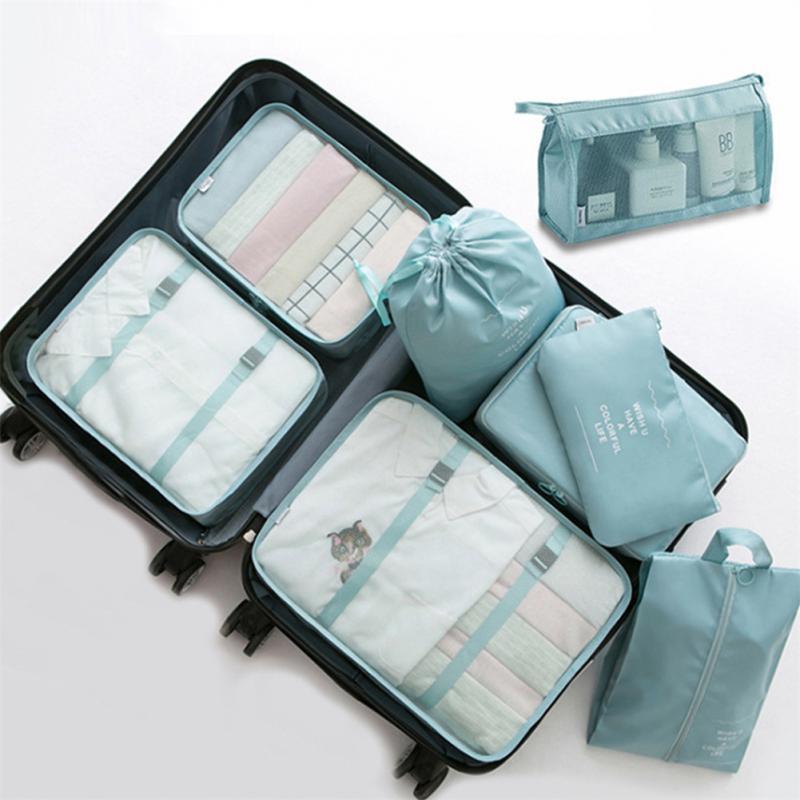 8-Piece Travel Packing Cubes Luggage Organizer Set – Waterproof Storage Bags for Clothes, Shoes, Underwear & Toiletries | Infinity Bazaar