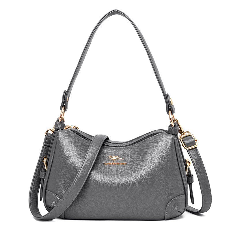 Ladies Fashion Soft Leather Large-capacity One-shoulder Messenger Bag