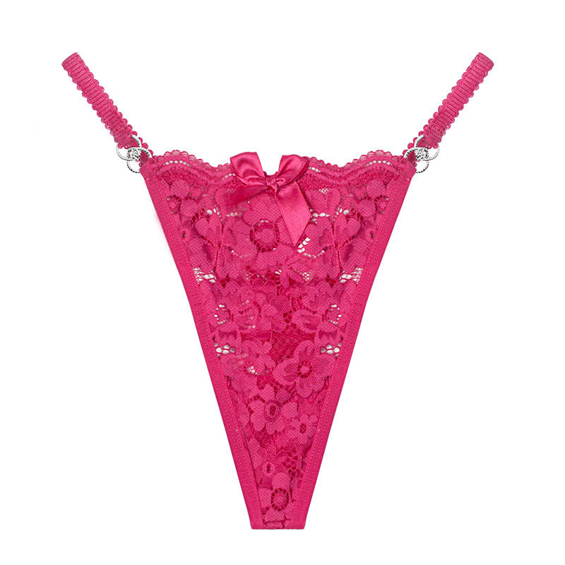 Women's Thong Lace Hollowed Out Mesh Gauze Panties Women's Traceless Pantie set