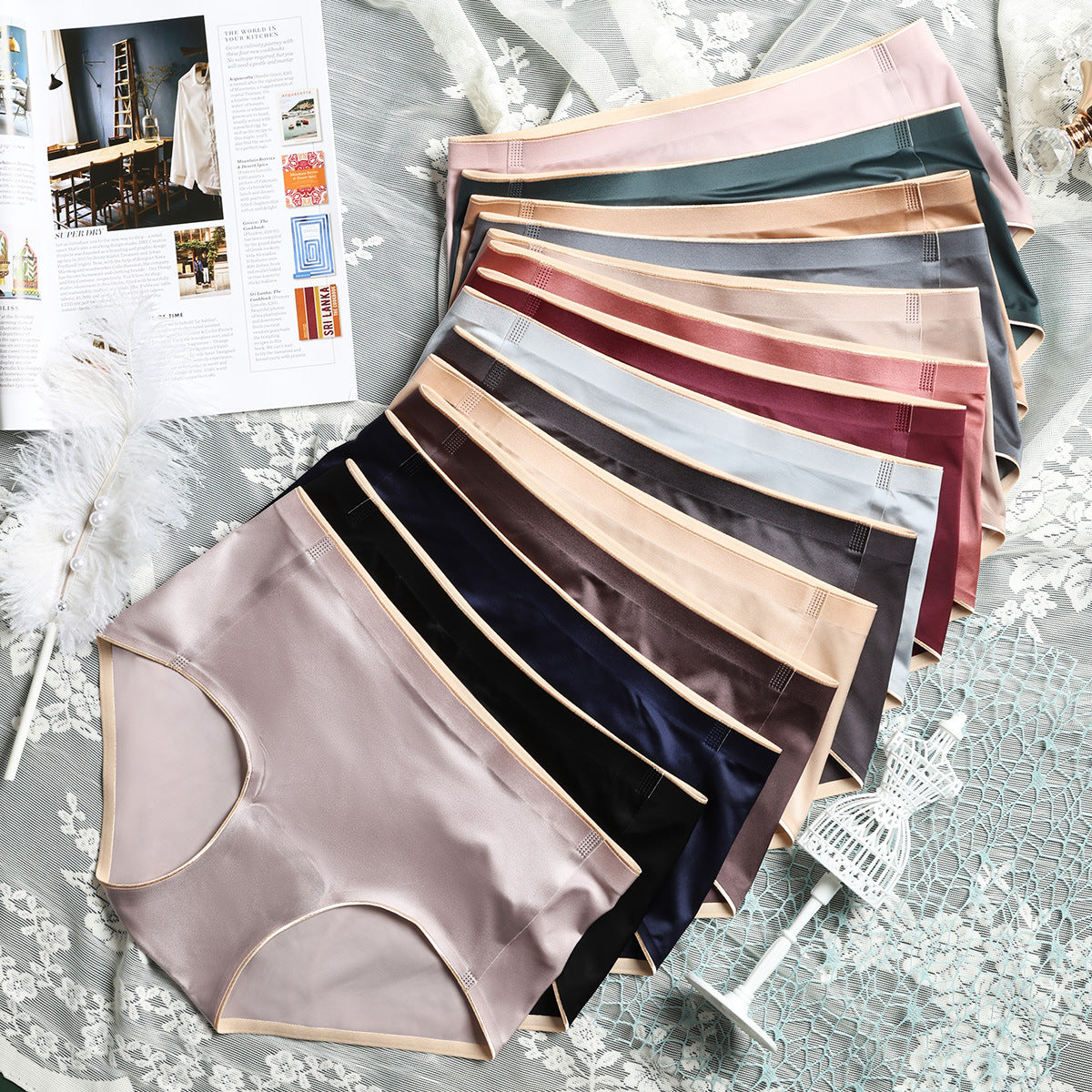 Antibacterial Modal Crotch Seamless Hip Lifting Breathable Briefs