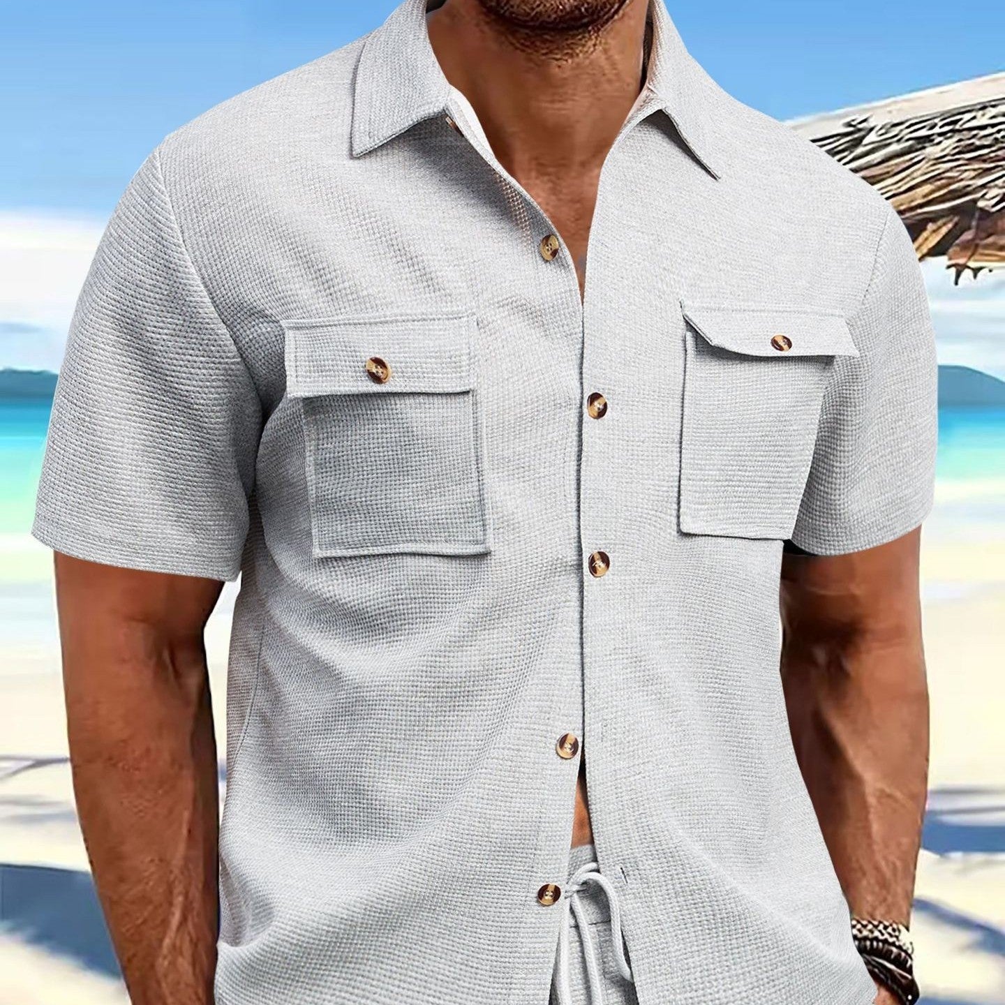 Men's Summer Leisure Cargo Shirt