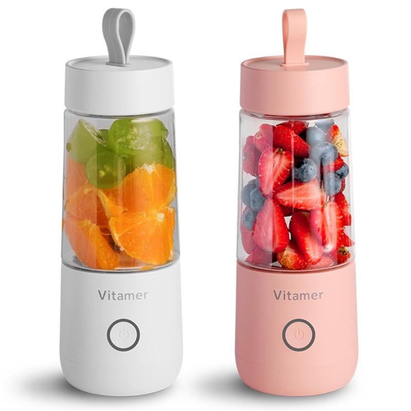 350ml Portable USB Rechargeable Blender – Stainless Steel Blades, 2000mAh Battery, for Travel, Sports, and Kitchen Use | Infinity Bazaar