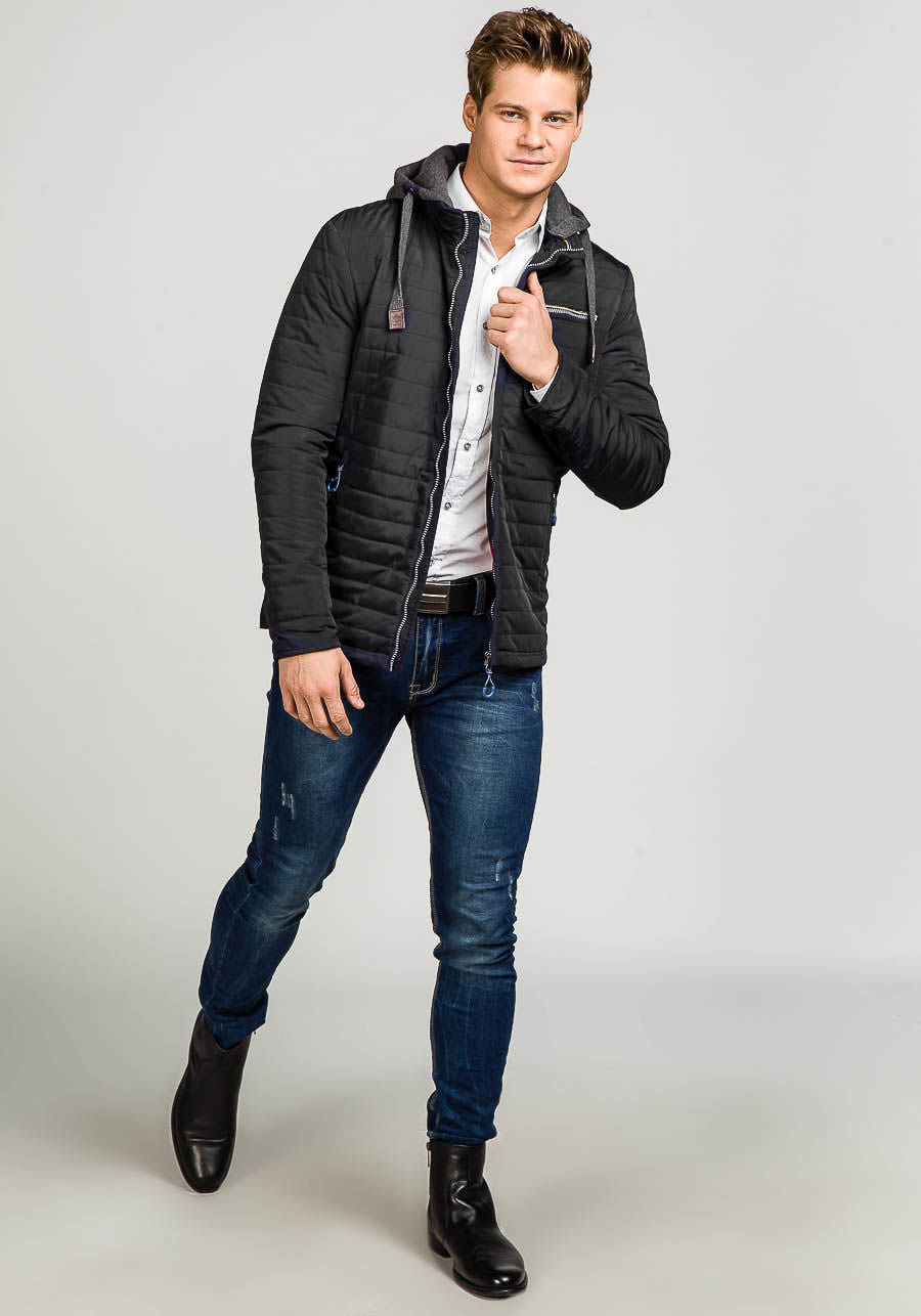Men's Cardigan Hooded Cotton Jacket
