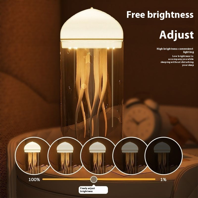 3D Creative Floating Jellyfish Night Lamp – Voice-Controlled LED Ambience Light with Handle Stick Option | Infinity Bazaar
