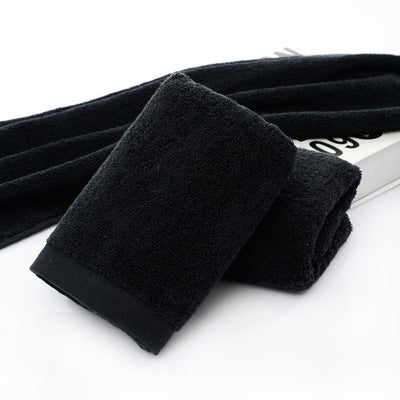 21-Strand Black Cotton Towel – 35×75cm Soft & Absorbent 99% Cotton Hand Towel | Infinity Bazaar