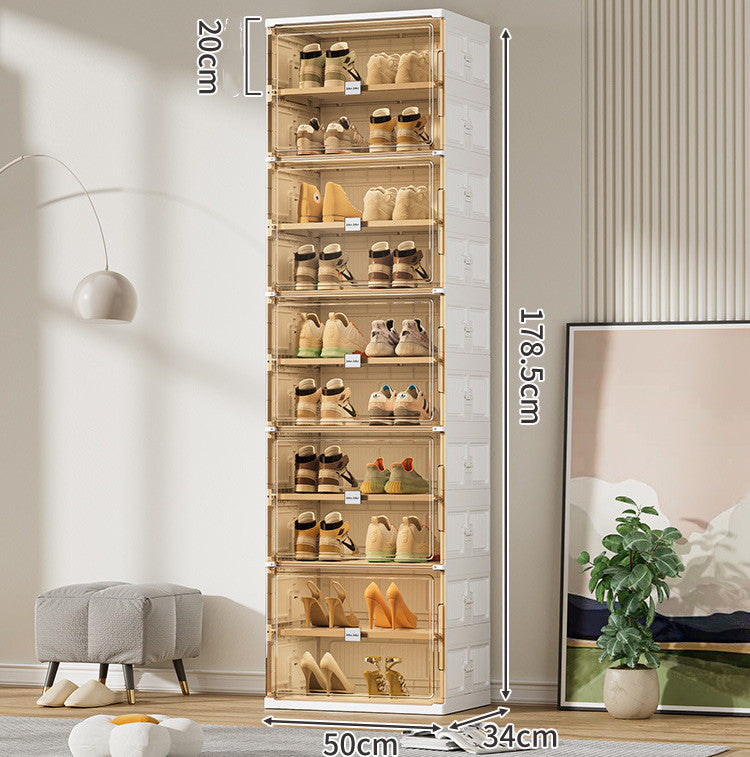 Cabinet Storage for Shoes - Foldable & Transparent