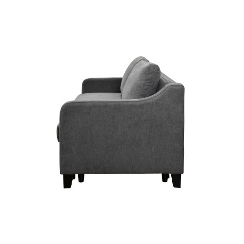 69" 3-in-1 Convertible Queen Sofa Bed – Pull-Out Futon Loveseat with Reclining Back, Modern Dark Grey Fabric| Infinity Bazaar