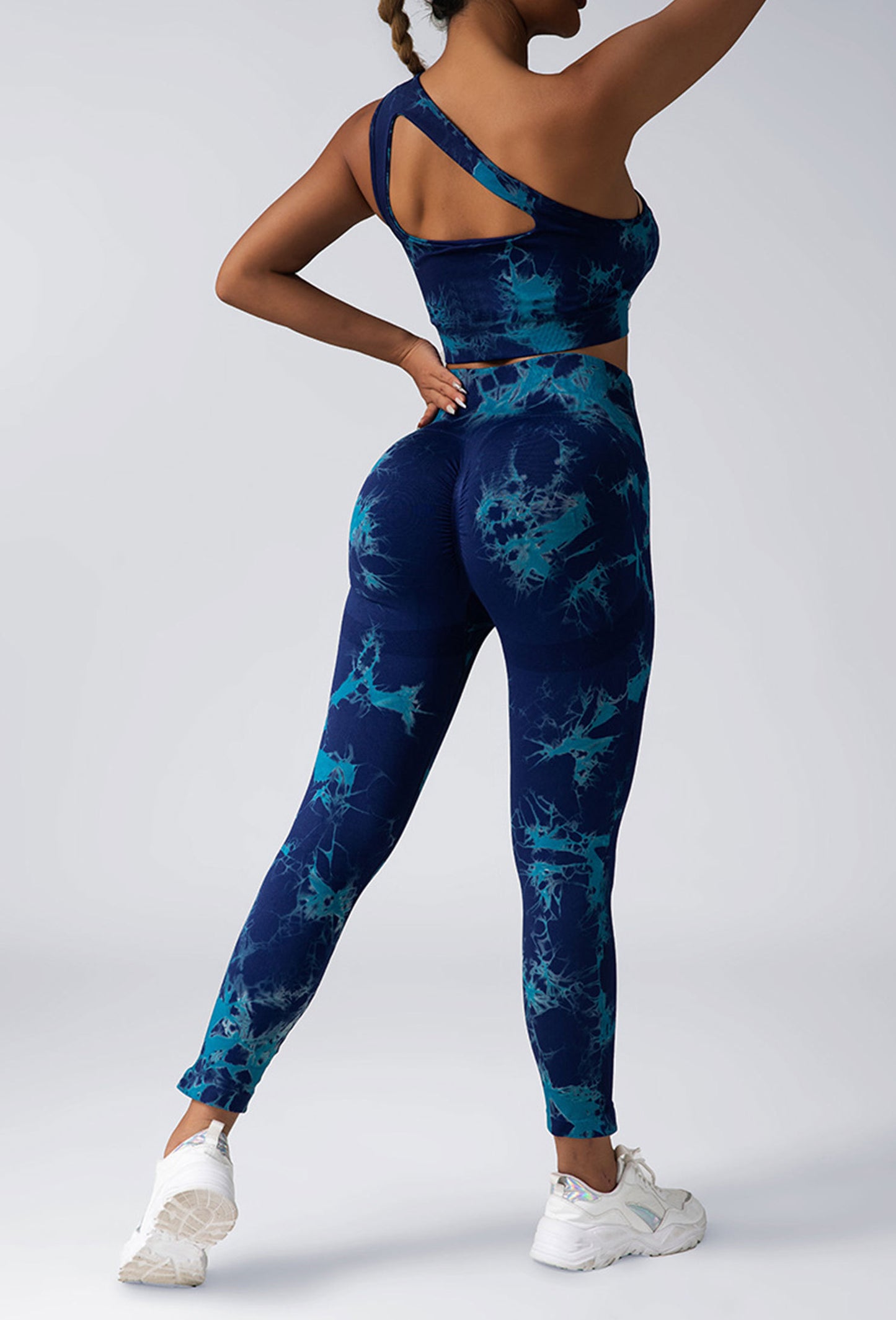 Seamless High-Waisted Tie-Dye Workout Leggings for Women – Squat-Proof, Moisture-Wicking Yoga Pants | Infinity Bazaar