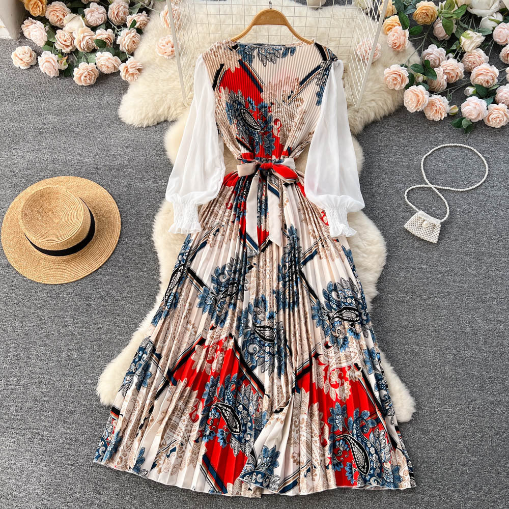 Women’s Ethnic Style Printed Dress – Multicolor Casual Fashion | Infinity Bazaar
