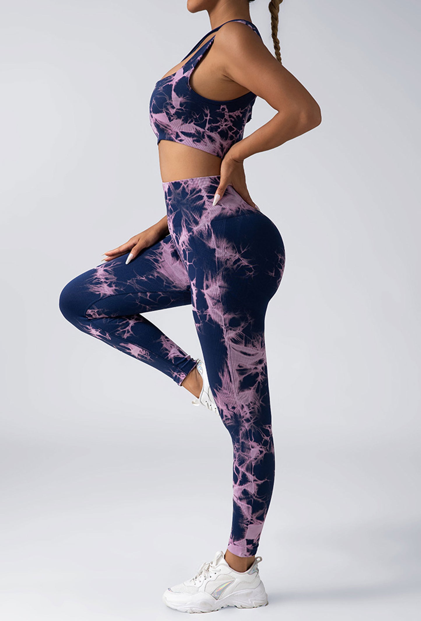 3-Pack Seamless Tie-Dye – High Waist Bootcut Scrunch Butt Leggings, Moisture-Wicking & Squat Proof Workout Leggings Activewear | Infinity Bazaar