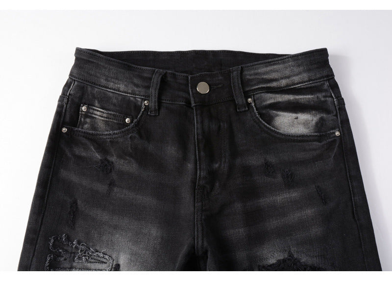 Men's High Street Embroidered Jeans
