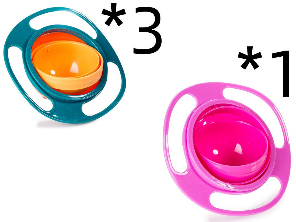 360° Rotate Universal Spill-Proof Baby Bowl – Anti-Spill Gyro Bowl with Rotating Inner Dish | Infinity Bazaar