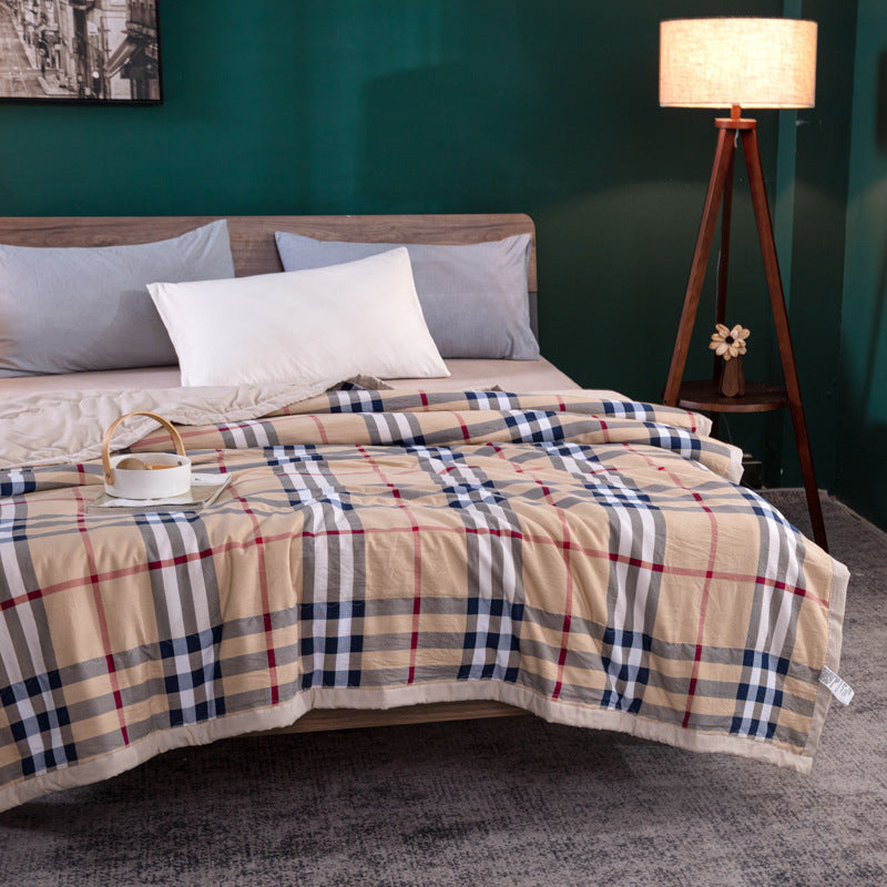 Pure Color Washed Cotton Air Conditioner Double