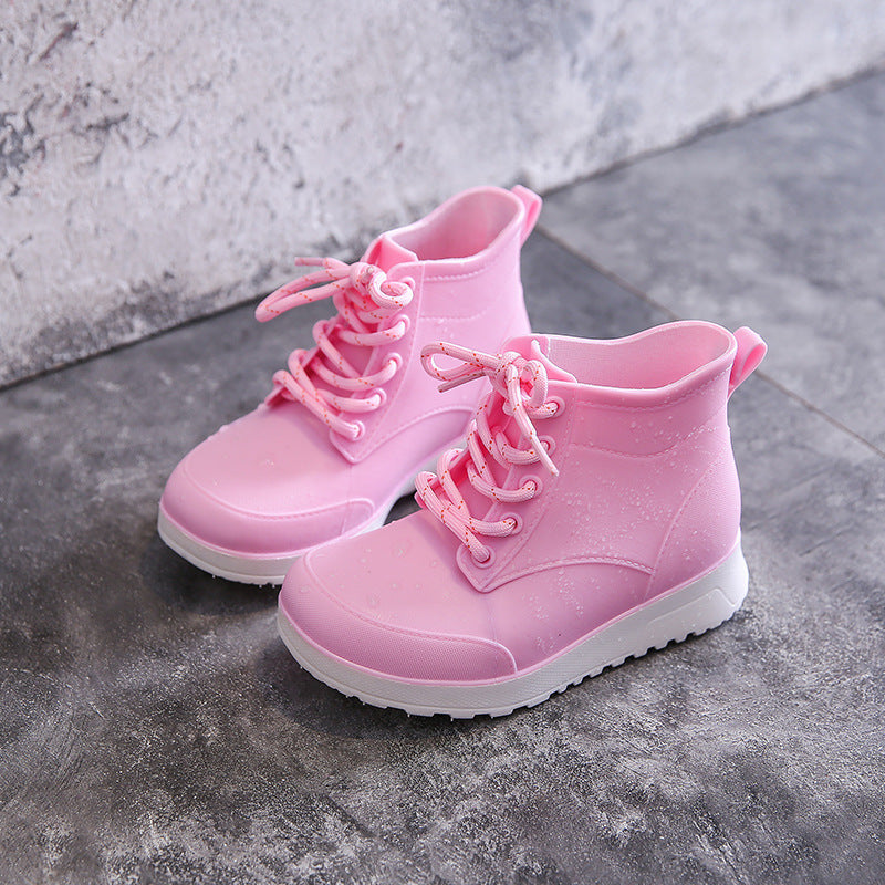 Rain Boots for Kids (Boy & Girls) with Soft Non-slip Thick Bottom