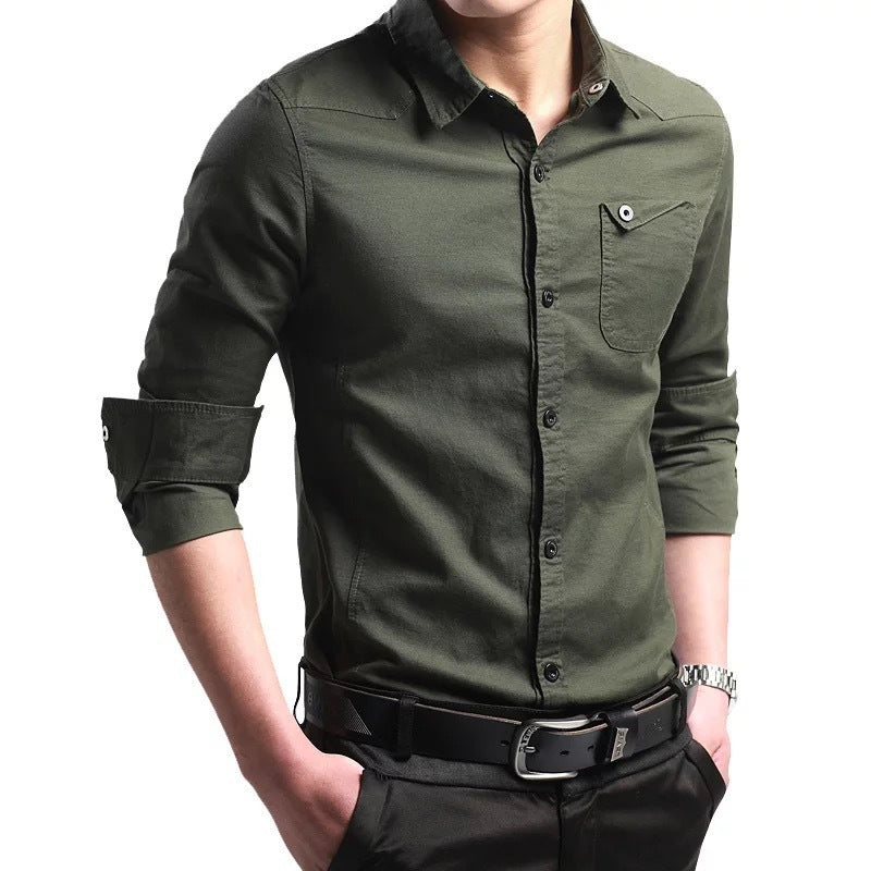 Casual Military Fit fit Multi-Pocket Shirt