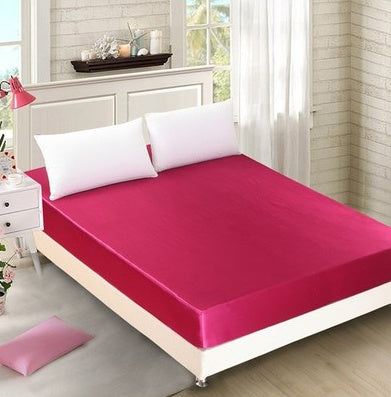 Summer ice silk silk silk bed solid color bed cover bed package bed cover special pillowcase