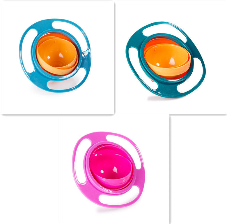 360° Rotate Universal Spill-Proof Baby Bowl – Anti-Spill Gyro Bowl with Rotating Inner Dish | Infinity Bazaar
