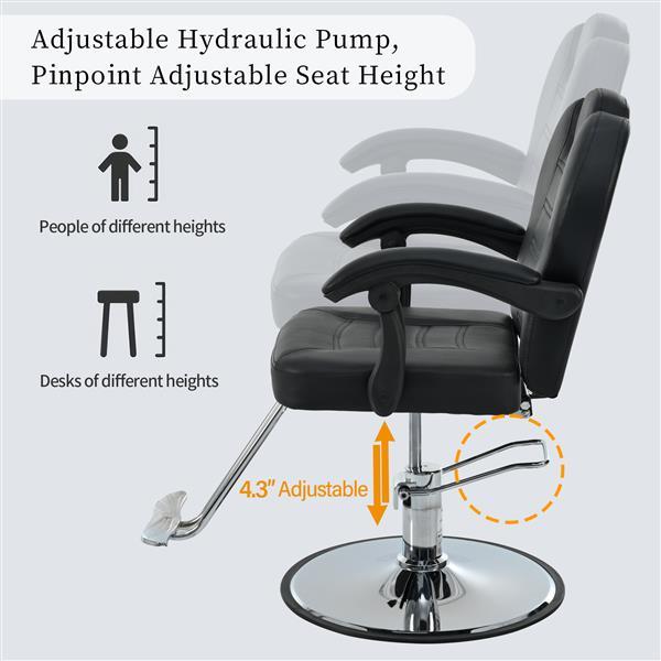 Classic Reclining Barber Chair With Sand Dragon Chair