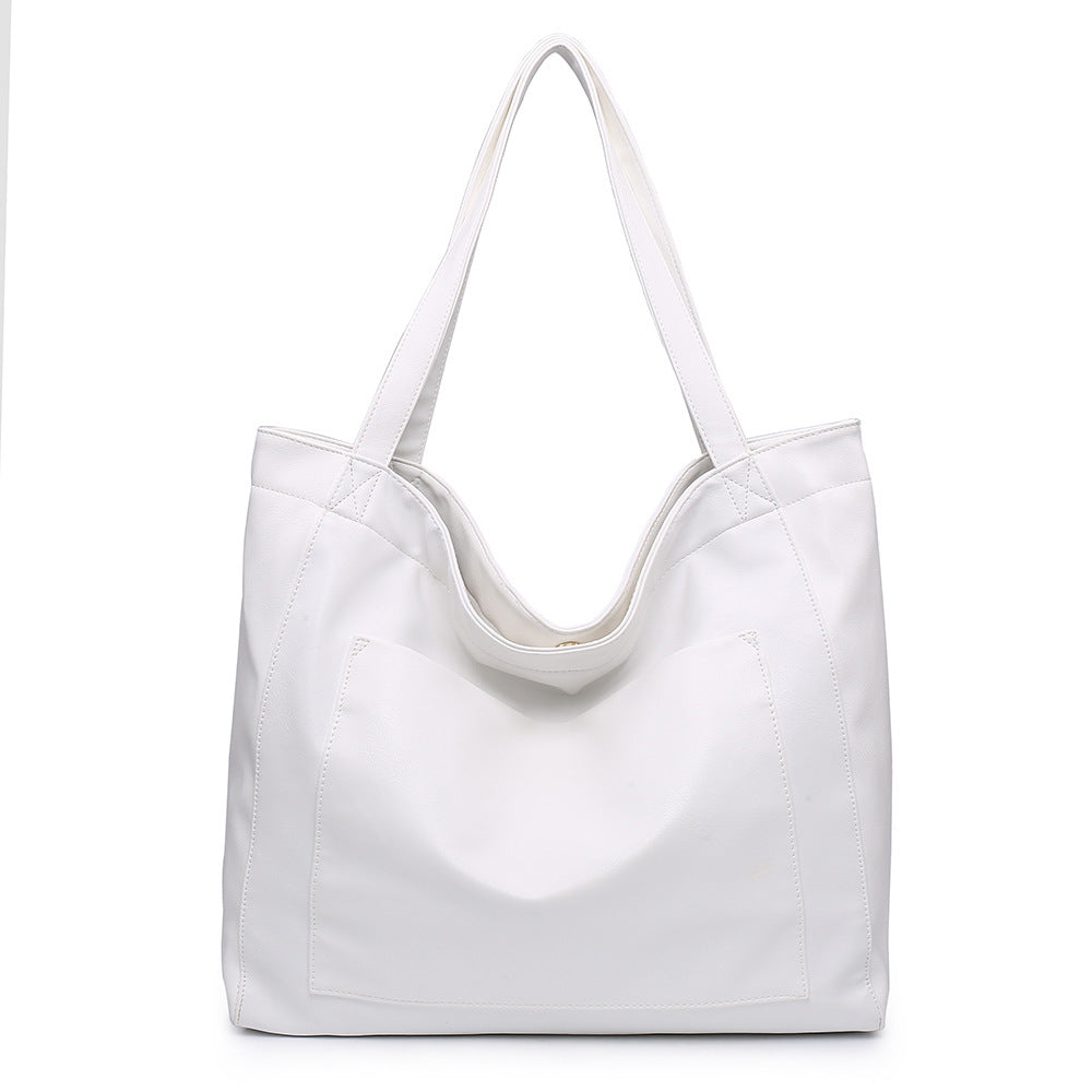 Women's Large Capacity Oil Wax Shoulder Bag