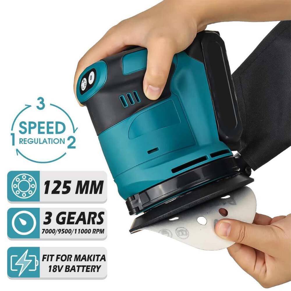 Electric Sander Wood Grinder Handheld Polishing Grinding – 3-Speed Adjustable for Versatile Use